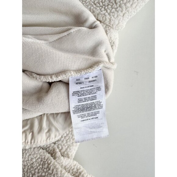 COLUMBIA Lodge Ivory Tan Sherpa Fleece Half Pullover Sweater, Size L - Picture 14 of 15